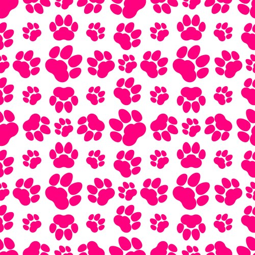 Paw prints seamless repeating background pattern Vector Image