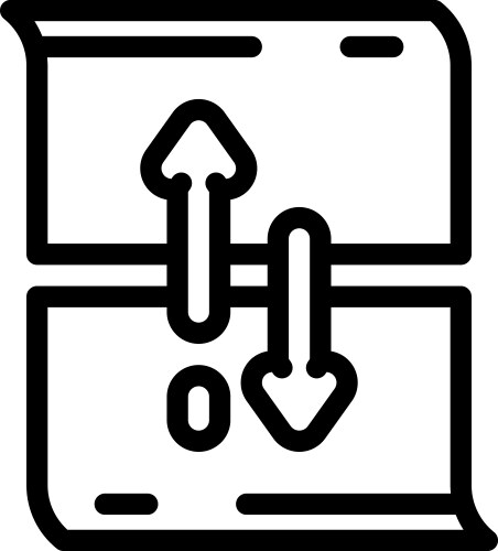 Scroll hijacking ux ui design line icon vector image