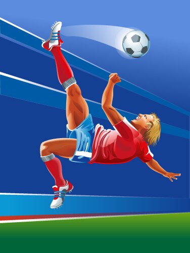 Concept of soccer player abstract background vector image