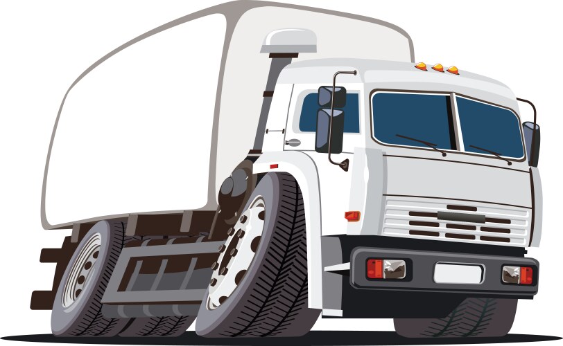 Cartoon cargo truck Royalty Free Vector Image - VectorStock