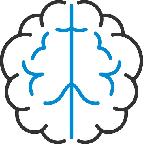 Brainstorm brain icon doodle Royalty Free Vector Image