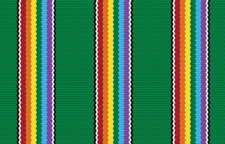 Ethnic green-pride geometric seamless pattern Vector Image