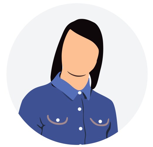 Female avatar profile picture image Royalty Free Vector