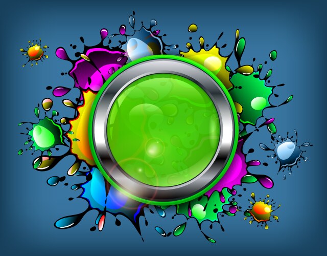 Colorful Paint Splatter Icon Vector Image