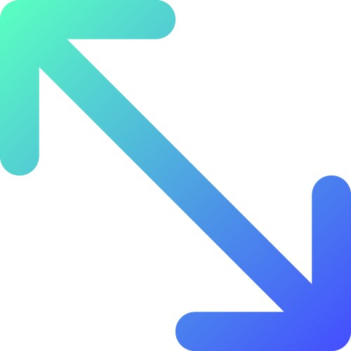 Expand pixel perfect gradient linear ui icon vector image