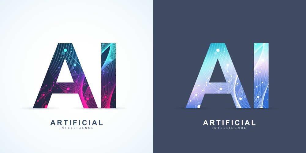 ai banner concept in the digital style generative vector image