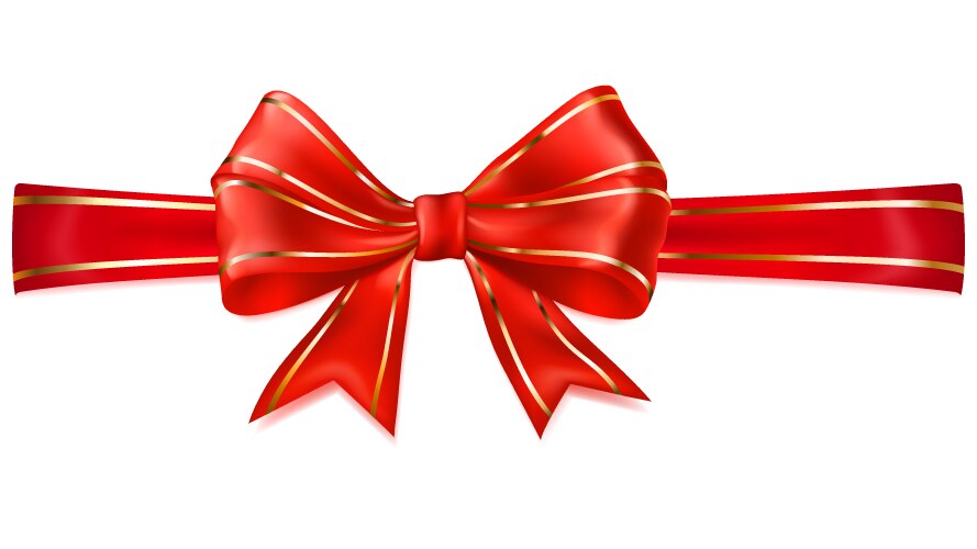 Beautiful red bow vector image
