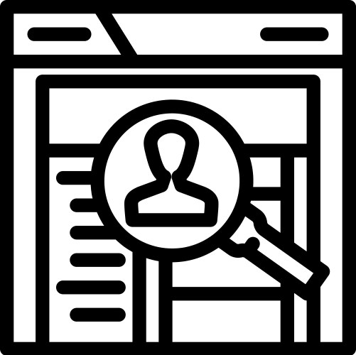 contextual inquiry ux ui design line icon vector image