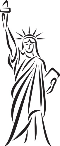 Statue of Liberty Monument Vector Image