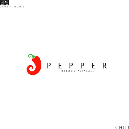 pepper logo template vector image vector image