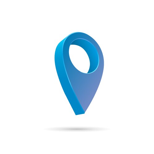 Set map pointer 3d pin location symbols vector image