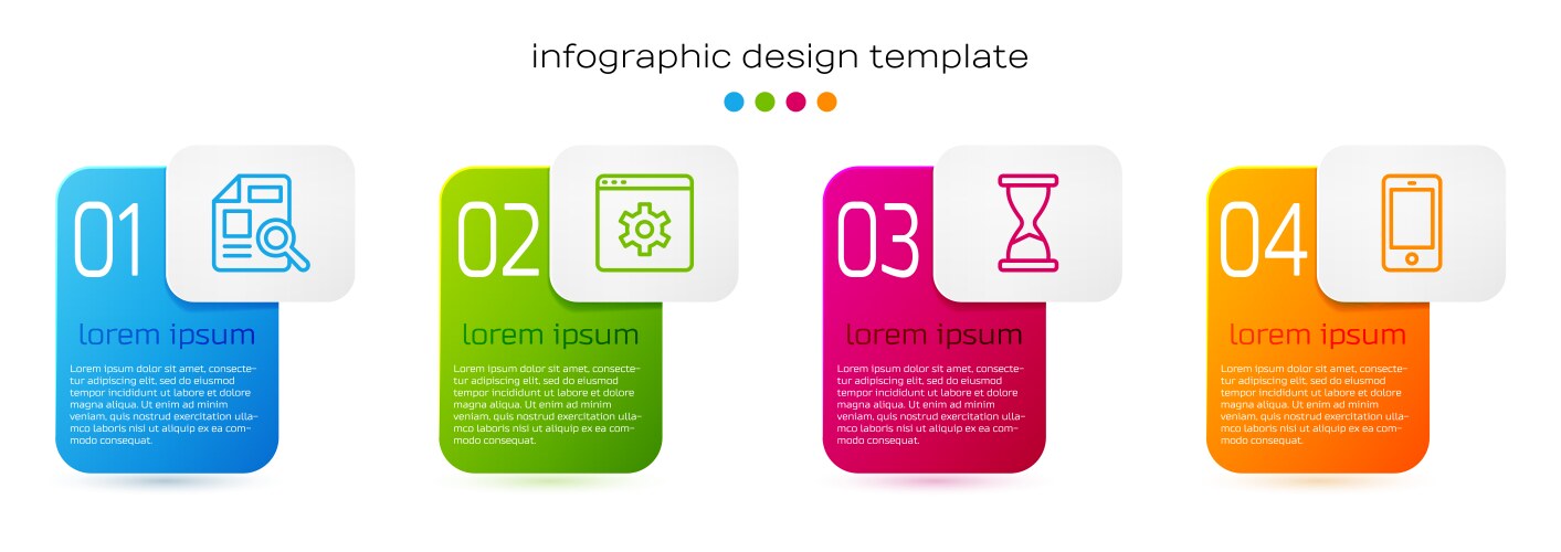 Set line document with graph chart browser vector image