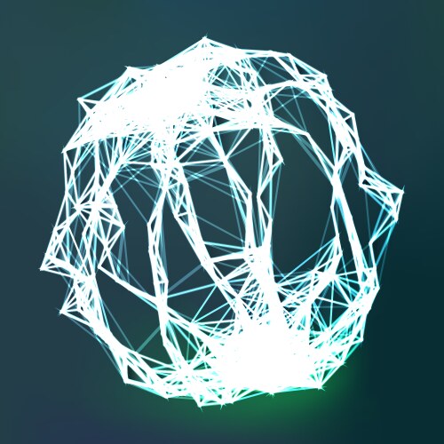Array with splash particles dots and lines vector image