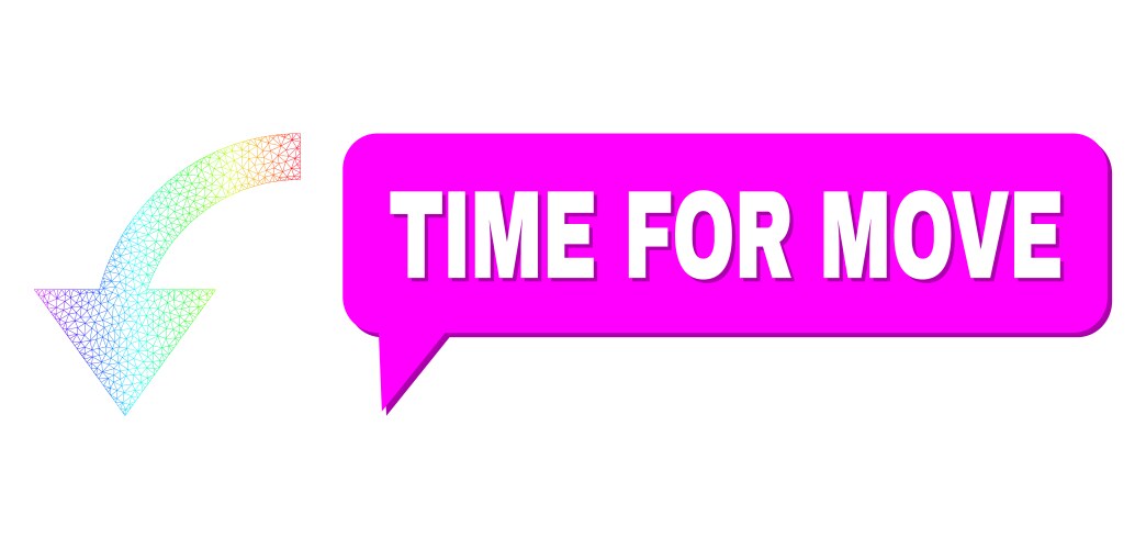 Spectrum network gradient rotate ccw icon and time vector image