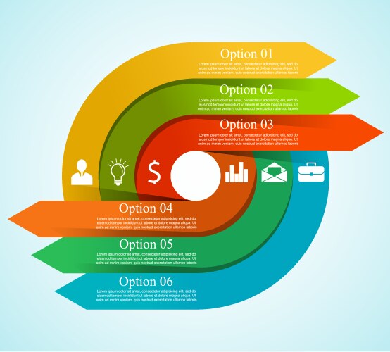 Arrow infographic template with 3 arrows Vector Image