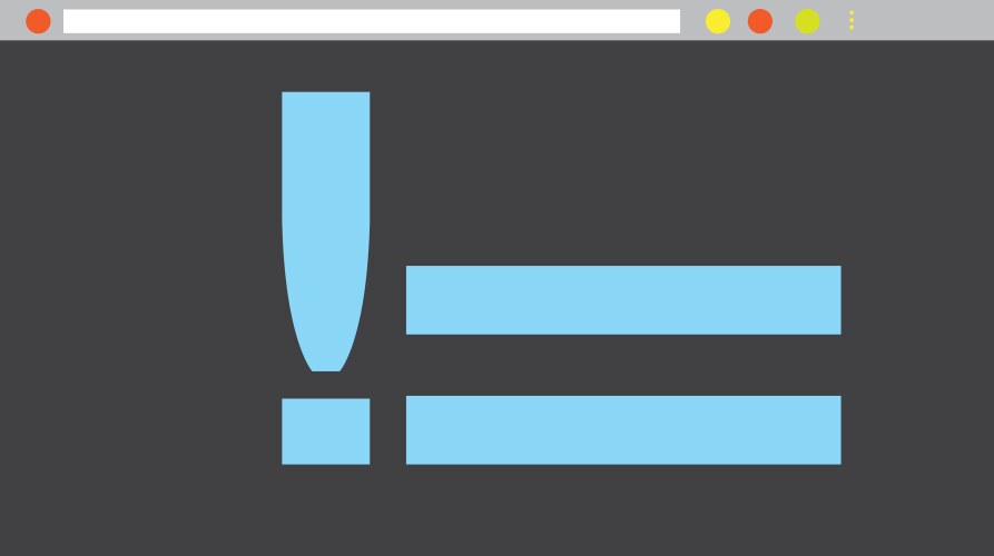 Programming code on a browser window vector image