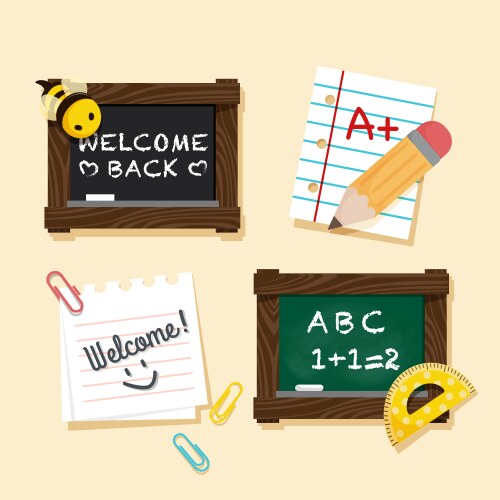 Back to school banner Royalty Free Vector Image