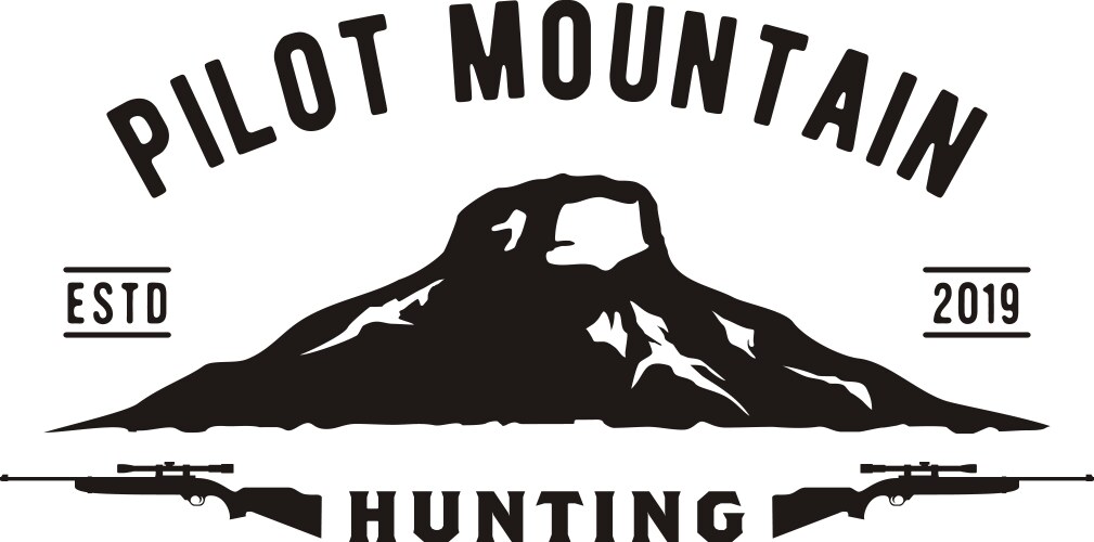 Pilot Mountain Silhouette Logo Vector Image