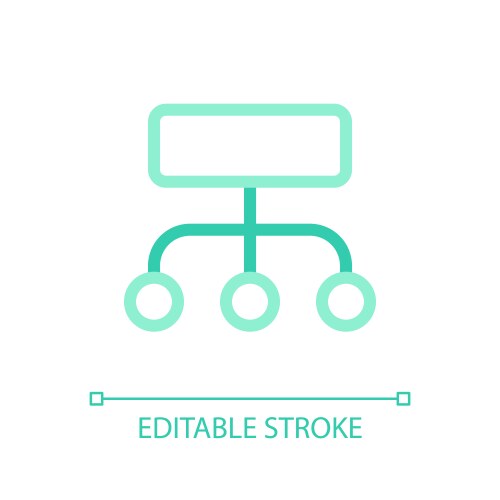 Tree diagram pixel perfect color linear ui icon vector image