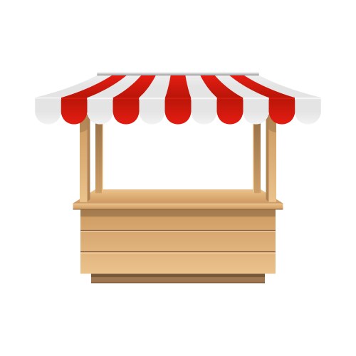 empty market stall vector