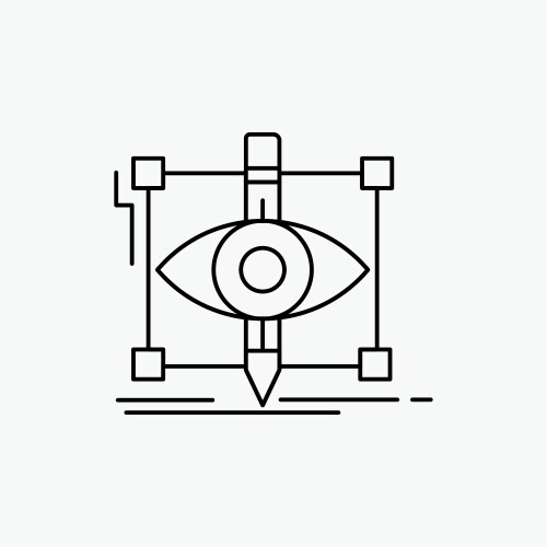 Design draft sketch sketching visual line icon vector image