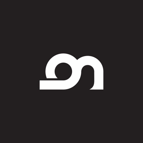 Letter cp simple loop line geometric logo Vector Image