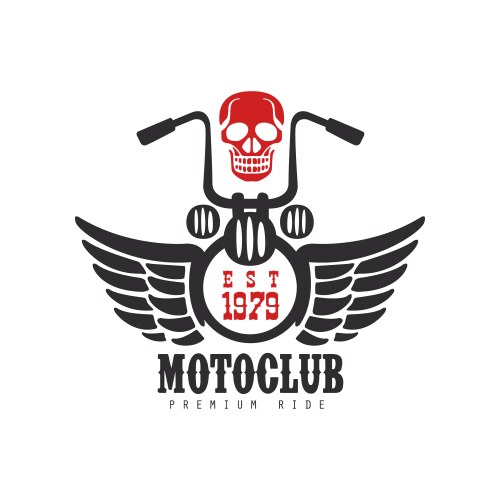 Vintage Motoclub Logo - 1979 Vector Image