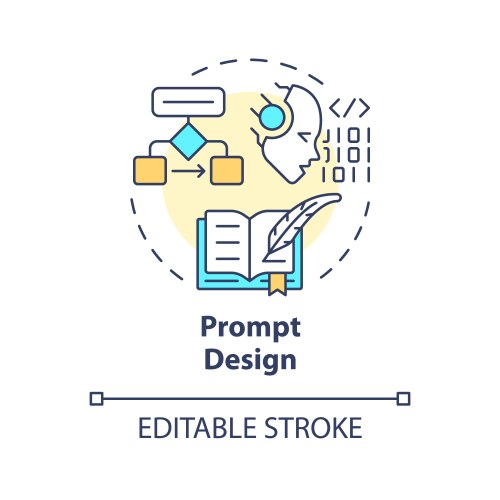 prompt design multi color concept icon vector image