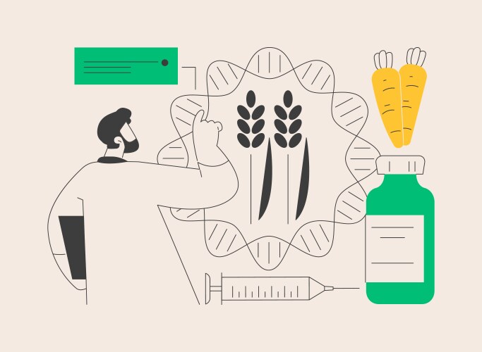 Genetically modified plants abstract concept – Royalty-Free Vector ...