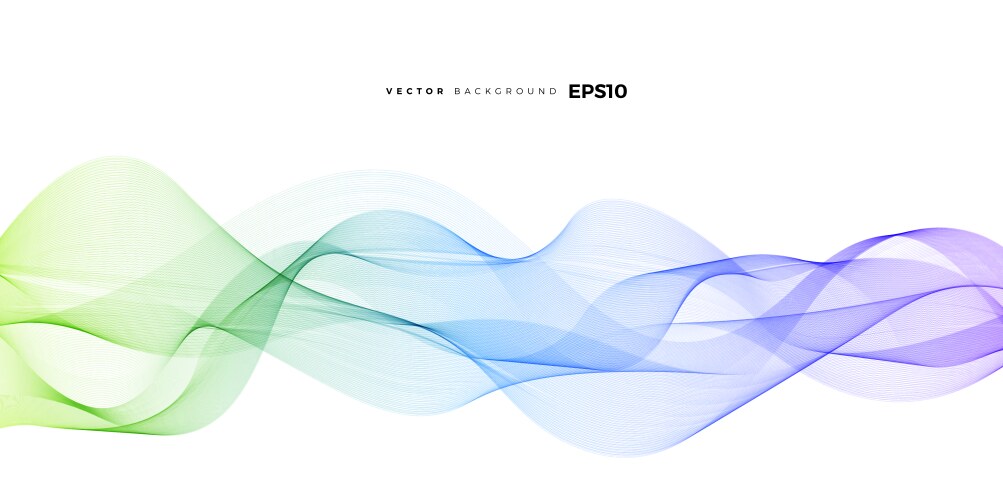 Wave element with abstract colorful lines vector image
