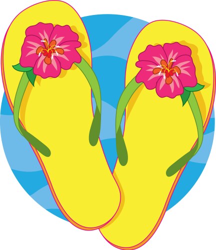 Flip flop sandals Royalty Free Vector Image - VectorStock