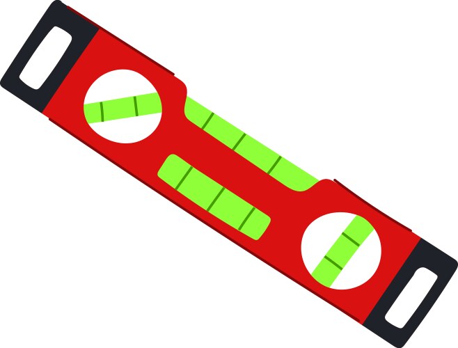 Ruler level tool cartoon Royalty Free Vector Image