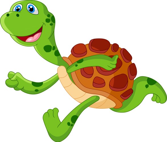 Cute turtle cartoon Royalty Free Vector Image - VectorStock