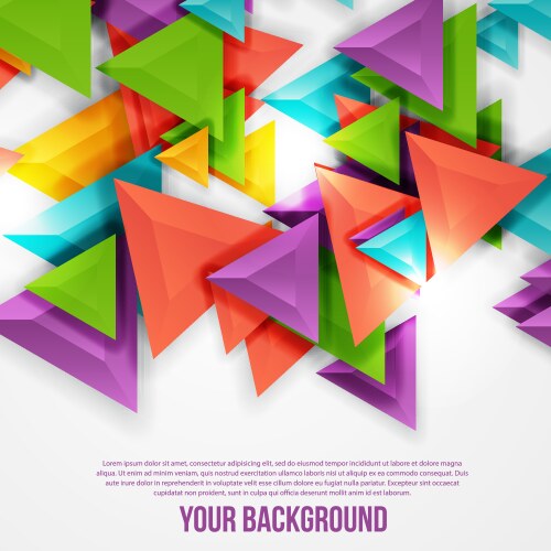 Abstract triangles template object web vector image