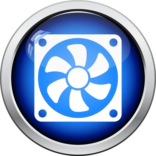 Cpu fan icon Royalty Free Vector Image - VectorStock