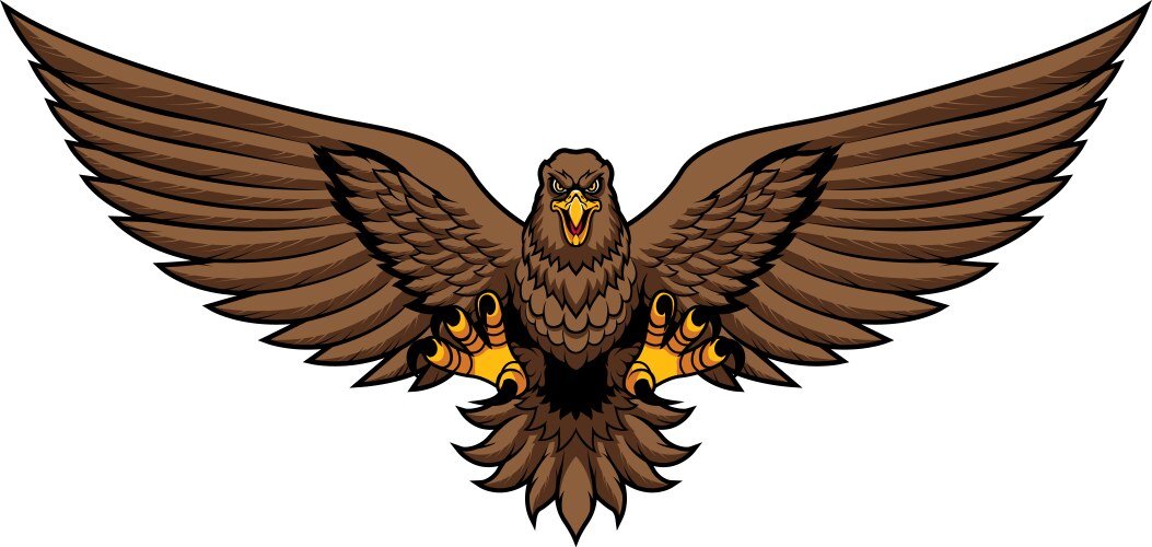 Gold eagle Royalty Free Vector Image - VectorStock