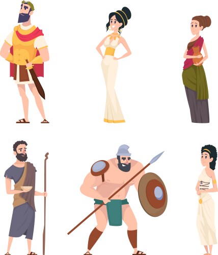 Gladiator roman warrior man character Royalty Free Vector
