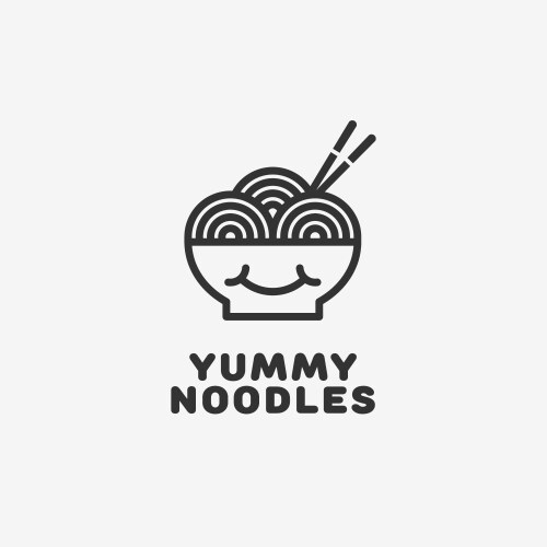 Noodle Logo Template Vector Image