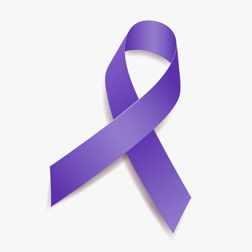 Purple Ribbon Awareness Symbol Vector Image