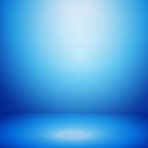 Blue panoramic studio background with white glow Vector Image