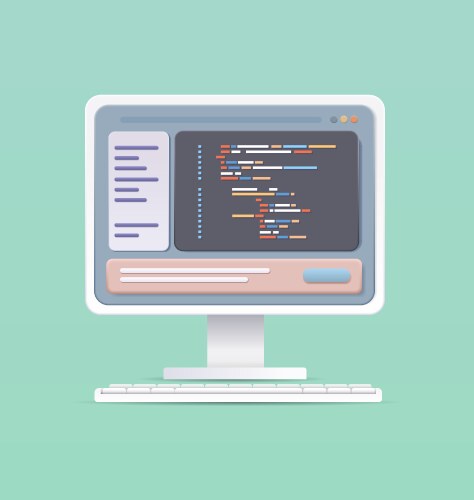 Web development programmer engineering coding vektorbild