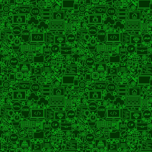Coding Pattern - Green Line vector image