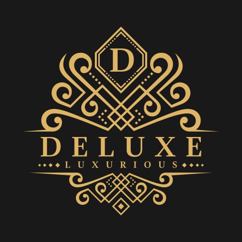 Elegant D Monogram Logo - Luxury Style Vector Image