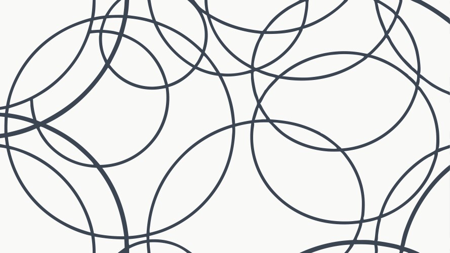 Simple intersecting circles abstract pattern vector image