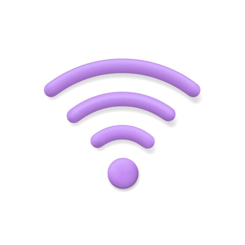 Wifi icon 3d symbol of wireless wi fi vector image