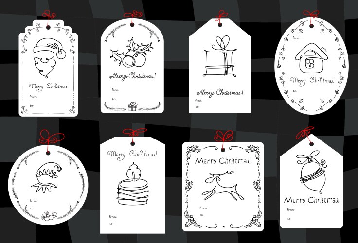 Gift tags Vector Image