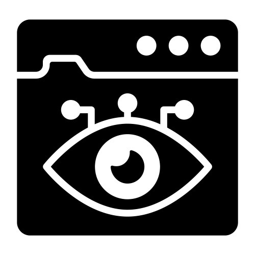 Web vision icon user interface as a simple sign vector image
