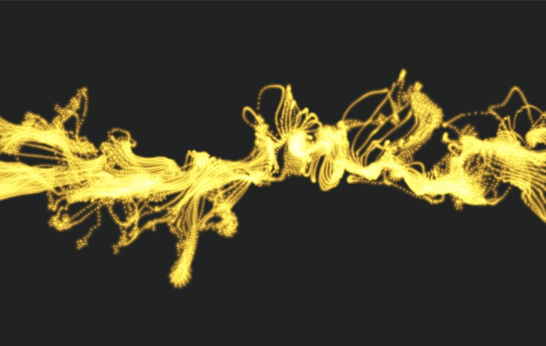 Array with dynamic particles 3d technology style vector image
