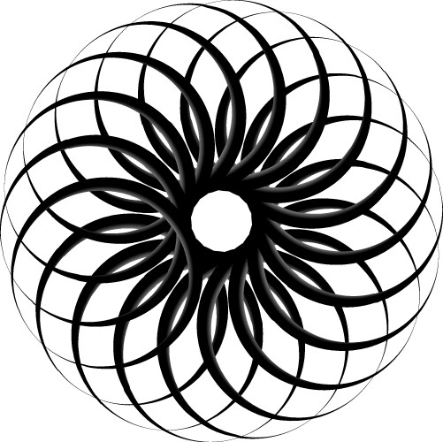 Spirograph pattern like rotating spiral vortex vector image