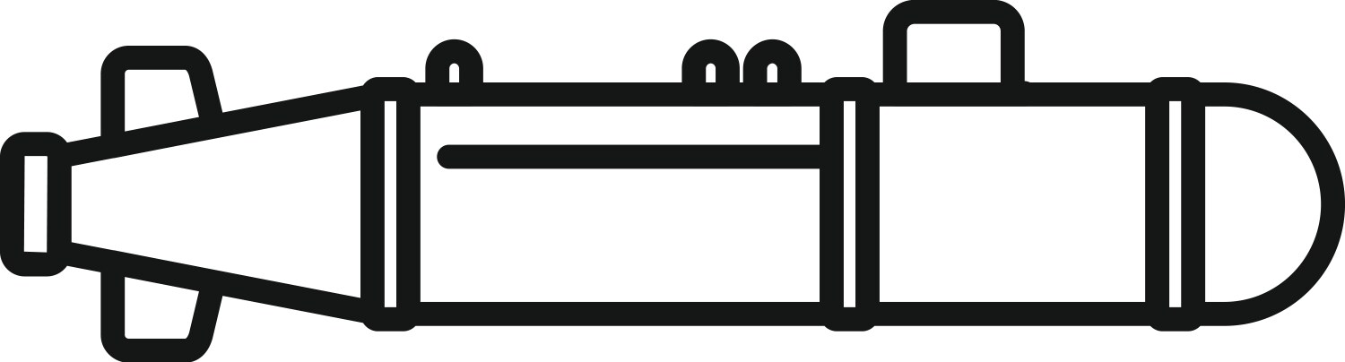 Nuclear missile exploding flying in air striking Vector Image